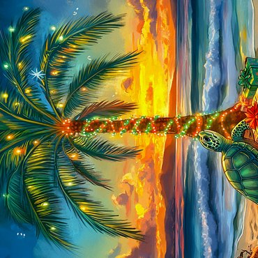 Darstellung des Puzzle Motivs Tropical Christmas 1000 Puzzle 3D Modell