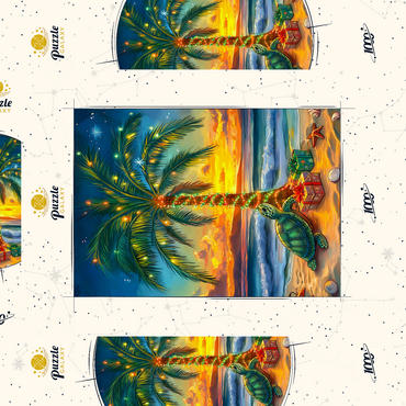 Darstellung des Puzzle Motivs Tropical Christmas 1000 Puzzle Schachtel 3D Modell