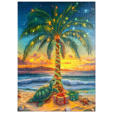 Darstellung des Puzzle Motivs puzzleplate Tropical Christmas 100 Puzzle