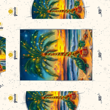 Darstellung des Puzzle Motivs Tropical Christmas 500 Puzzle Schachtel 3D Modell