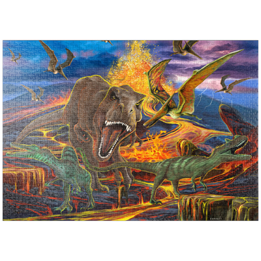 Darstellung des Puzzle Motivs puzzleplate Kingdom of the Dinosaurs 1000 Puzzle