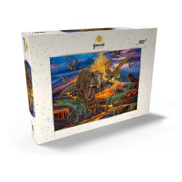 Darstellung des Puzzle Motivs Kingdom of the Dinosaurs 500 Puzzle Schachtel Ansicht2