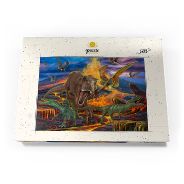 Darstellung des Puzzle Motivs Kingdom of the Dinosaurs 500 Puzzle Schachtel Ansicht3