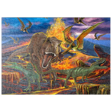 Darstellung des Puzzle Motivs puzzleplate Kingdom of the Dinosaurs 500 Puzzle