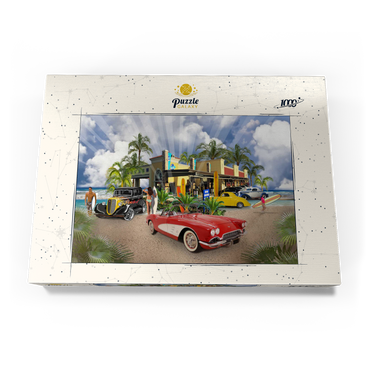 Darstellung des Puzzle Motivs BEACH TOWN USA 1000 Puzzle Schachtel Ansicht3