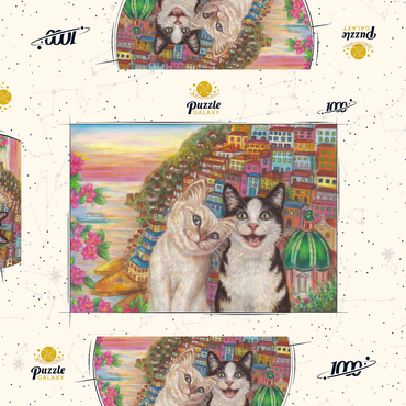 Darstellung des Puzzle Motivs Selfie in Positano 1000 Puzzle Schachtel 3D Modell