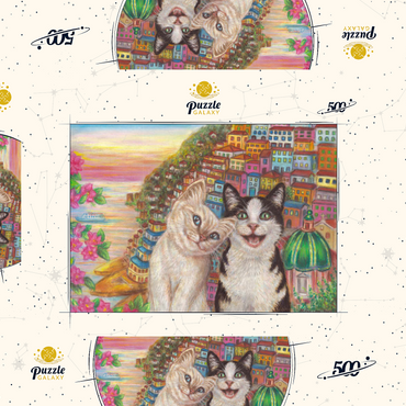 Darstellung des Puzzle Motivs Selfie in Positano 500 Puzzle Schachtel 3D Modell