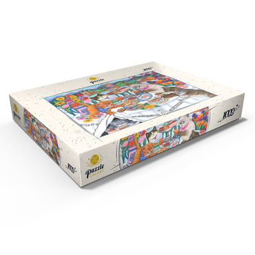 Darstellung des Puzzle Motivs Tea Time 1000 Puzzle Schachtel Ansicht1
