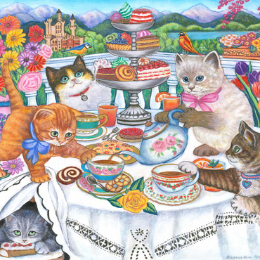 Darstellung des Puzzle Motivs Tea Time 1000 Puzzle 3D Modell