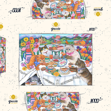 Darstellung des Puzzle Motivs Tea Time 1000 Puzzle Schachtel 3D Modell