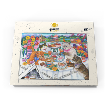 Darstellung des Puzzle Motivs Tea Time 100 Puzzle Schachtel Ansicht3