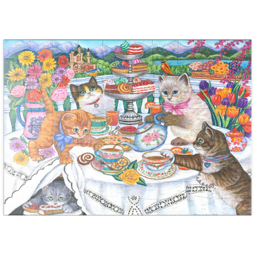 Darstellung des Puzzle Motivs puzzleplate Tea Time 100 Puzzle