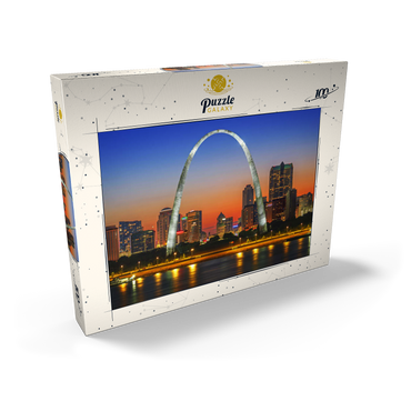 Darstellung des Puzzle Motivs Twilight at Gateway Arch 100 Puzzle Schachtel Ansicht2