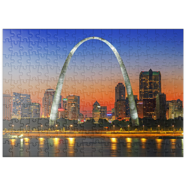 Darstellung des Puzzle Motivs puzzleplate Twilight at Gateway Arch 200 Puzzle