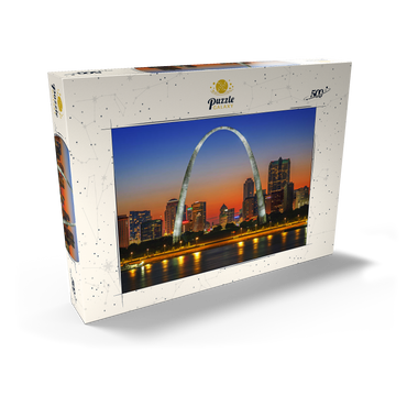 Darstellung des Puzzle Motivs Twilight at Gateway Arch 500 Puzzle Schachtel Ansicht2