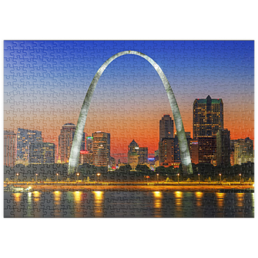 Darstellung des Puzzle Motivs puzzleplate Twilight at Gateway Arch 500 Puzzle