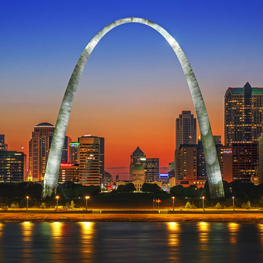 Darstellung des Puzzle Motivs Twilight at Gateway Arch 500 Puzzle 3D Modell