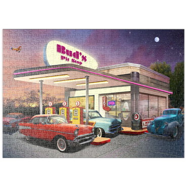 Darstellung des Puzzle Motivs puzzleplate Bud's Pit Stop 500 Puzzle