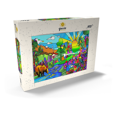 Darstellung des Puzzle Motivs Bear River Sunset 1000 Puzzle Schachtel Ansicht2