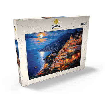Darstellung des Puzzle Motivs Positano Moonlit 200 Puzzle Schachtel Ansicht2