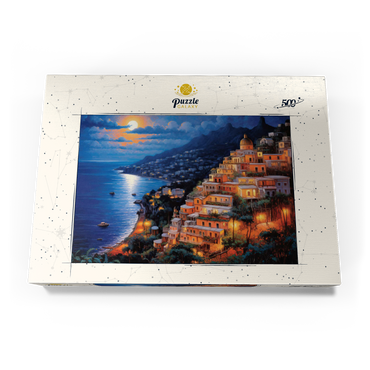 Darstellung des Puzzle Motivs Positano Moonlit 500 Puzzle Schachtel Ansicht3