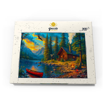 Darstellung des Puzzle Motivs Cabin by the Lake 200 Puzzle Schachtel Ansicht3
