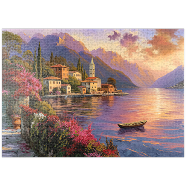 Darstellung des Puzzle Motivs puzzleplate Marina and Sunset, Italia 1000 Puzzle
