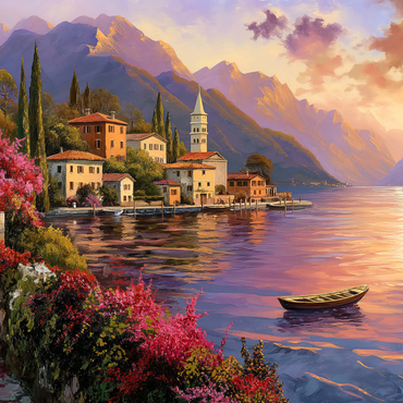 Darstellung des Puzzle Motivs Marina and Sunset, Italia 1000 Puzzle 3D Modell