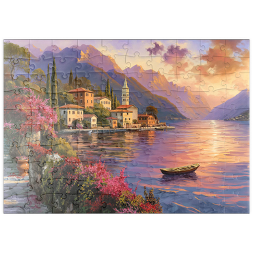 Darstellung des Puzzle Motivs puzzleplate Marina and Sunset, Italia 100 Puzzle