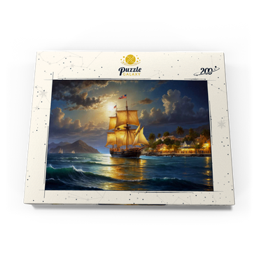 Darstellung des Puzzle Motivs Ship Harbor Scene 200 Puzzle Schachtel Ansicht3