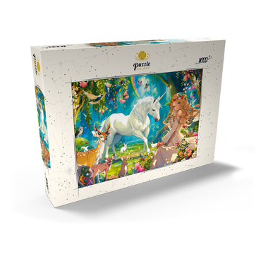 Darstellung des Puzzle Motivs Fairy and Unicorn 1000 Puzzle Schachtel Ansicht2