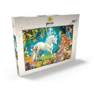 Darstellung des Puzzle Motivs Fairy and Unicorn 200 Puzzle Schachtel Ansicht2