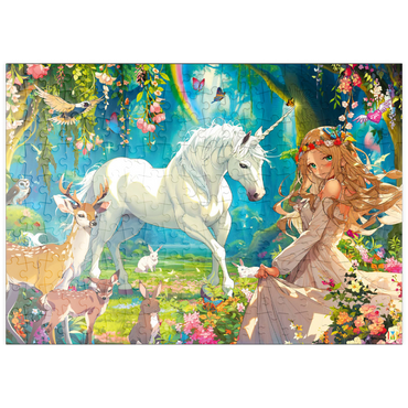 Darstellung des Puzzle Motivs puzzleplate Fairy and Unicorn 200 Puzzle