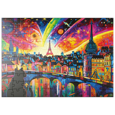 Darstellung des Puzzle Motivs puzzleplate Midnight in Paris 2 100 Puzzle