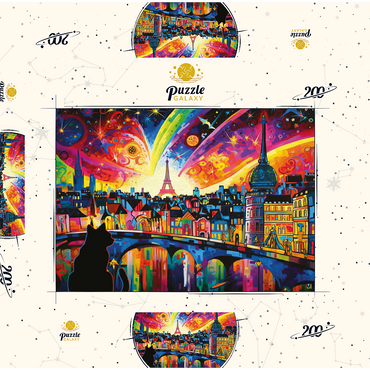 Darstellung des Puzzle Motivs Midnight in Paris 2 200 Puzzle Schachtel 3D Modell
