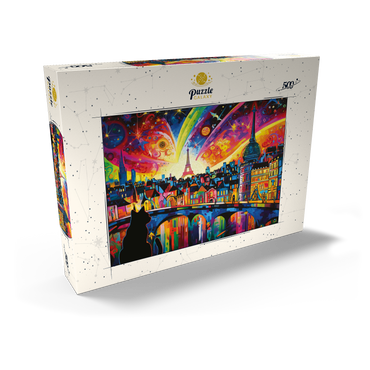 Darstellung des Puzzle Motivs Midnight in Paris 2 500 Puzzle Schachtel Ansicht2