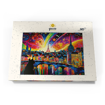Darstellung des Puzzle Motivs Midnight in Paris 2 500 Puzzle Schachtel Ansicht3