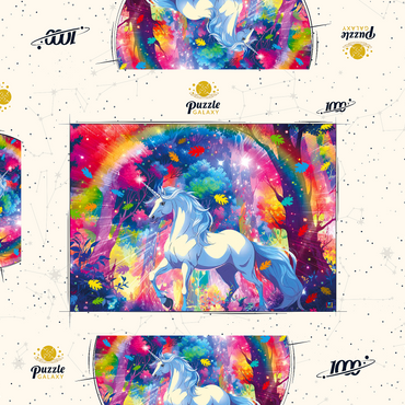 Darstellung des Puzzle Motivs Magic Forest 1000 Puzzle Schachtel 3D Modell