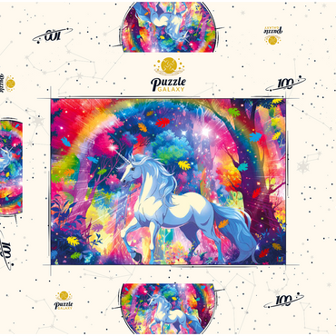 Darstellung des Puzzle Motivs Magic Forest 100 Puzzle Schachtel 3D Modell