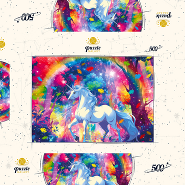 Darstellung des Puzzle Motivs Magic Forest 500 Puzzle Schachtel 3D Modell