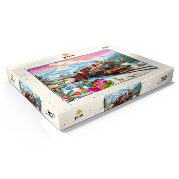 Darstellung des Puzzle Motivs Santa Train 200 Puzzle Schachtel Ansicht1