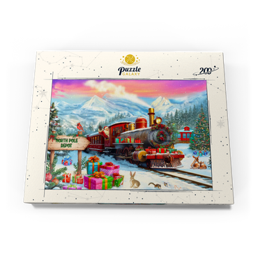 Darstellung des Puzzle Motivs Santa Train 200 Puzzle Schachtel Ansicht3