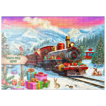 Darstellung des Puzzle Motivs puzzleplate Santa Train 200 Puzzle