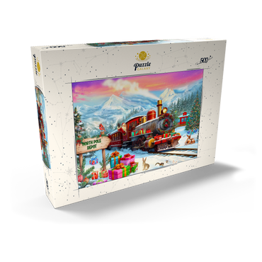 Darstellung des Puzzle Motivs Santa Train 500 Puzzle Schachtel Ansicht2