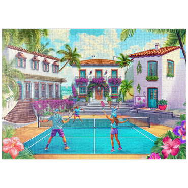 Darstellung des Puzzle Motivs puzzleplate Pickleball 1000 Puzzle