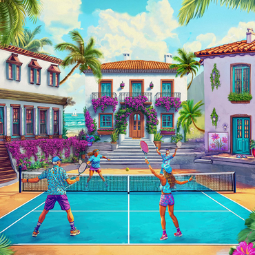 Darstellung des Puzzle Motivs Pickleball 1000 Puzzle 3D Modell