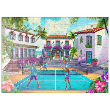 Darstellung des Puzzle Motivs puzzleplate Pickleball 100 Puzzle