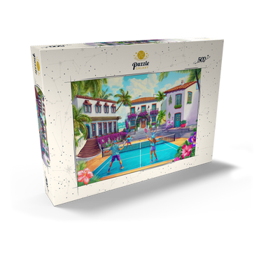 Darstellung des Puzzle Motivs Pickleball 500 Puzzle Schachtel Ansicht2