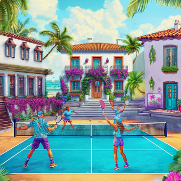 Darstellung des Puzzle Motivs Pickleball 500 Puzzle 3D Modell