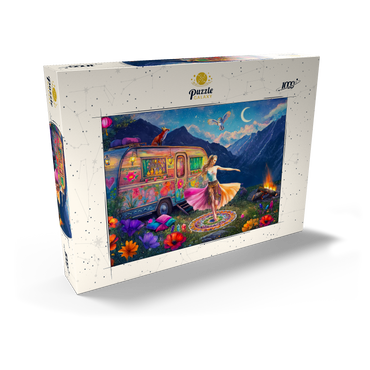 Darstellung des Puzzle Motivs Flower Power 1000 Puzzle Schachtel Ansicht2